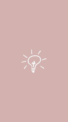 a white light bulb on a pink background