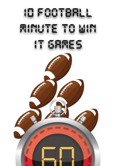 Free Football Minute to Win It Games Football Games For Kids, Football Party Games, Childrens Ministry Lessons, Sunday School Games, Football Crafts, Minute To Win, Football Birthday Party, Minute To Win It Games, Kids Ministry