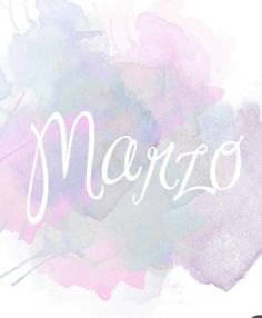 the word marco written in white on a watercolor background