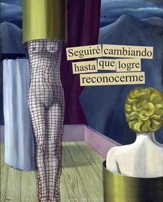 a painting of a woman in tights and stockings with words written on her leg