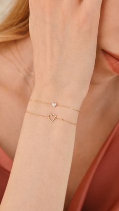 Delicate layers.✨ . . #diamondbracelet #braceletlove #braceletlover #braceletshop #braceletfantaisie #heartbracelet #daintybracelet #goldbracelet #braceletstacks #14kgold #jewelryaddiction #goldjewelry #jewelrystyle #aureliegi Dainty Bracelets, Jewelry Diamond, Heart Bracelet, Bracelet Stack, Diamond Bracelet, Diamond Jewelry, Gold Jewelry, Gold Bracelet