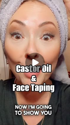 Castor Oil Face Taping, Facial Tape For Wrinkles, Caster Oil For Face, Taping Face For Wrinkles, Castrol Oil Benefits Face, Face Tapping For Wrinkles, Face Lift Tape Before And After, Face Tape Before And After, Castor Oil For Wrinkles Faces