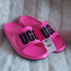 Ugg Wilcox Slide Beach Pool Eva Sandals Taffy Hot Pink. Pink Synthetic Sandals For Poolside, Pink Summer Sandals For Poolside, Pink Sandals For Spring Poolside, Pink Sandals For Poolside Spring, Pink Sandals For Beach And Poolside, Pink Slide Sandals For Summer, Trendy Pink Slippers For The Beach, Summer Pink Sandals For Poolside, Pink Sandals For Poolside And Beach Season