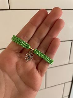 this bracelet is 6 inches Saint Patricks, Glass Bracelet, Saint Patrick, St Patrick, Arm Band, St Patricks Day, 6 Inches, Jewelry Bracelets, Handmade Items