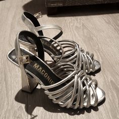 Beautiful 4 Inch Kat Maconie Matellic Sandals Katmaconie Shoes, Kat Maconie Shoes, Kat Maconie, Metallic Sandals, Women's Shoes Sandals, Silver Gold, 4 Inch, Shoes Sandals, Women Shoes