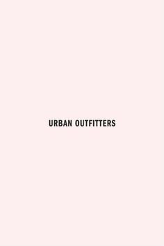 the words urban outfitters written in black on a pink background