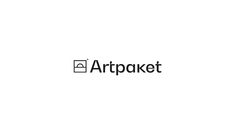 the word artpaket is written in black and white on a white background