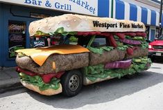 a food truck that is made to look like a sandwich