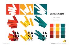 HANDS: Visual System Logo + Collateral Design on Behance Visual System Branding, Weaving Logo, Iq Logo, Logo System, Branding System, Brand System, Library Logo, Campaign Design, Visual Identity System