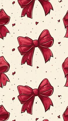 a red bow on a white background that is very cute and fun to use for wallpaper