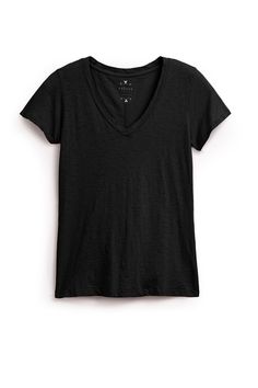 This is a great v-neck tee. A little bit preppy with a pinch of tomboy style, it's the perfect basic. Cut from our luxe cotton slub, it's super soft, washes beautifully and hugs your body in all the right spots. Velvet Tees, California Cool, Tomboy Fashion, Navy Blue Color, V Neck Tee, Casual Wear, Short Sleeves, V Neck, Wardrobe