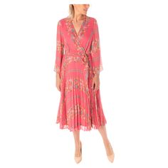 Wrap midi dress with surplice neckline, sheer kimono sleeves and accordion-pleated skirt, Content: 100% Polyester Style: 96051M Accordion Dress, Skirt Chiffon, Sheer Kimono, Chiffon Midi Dress, Wrap Midi Dress, Maxi Dresses Casual, Kimono Sleeve, Knit Sweater Dress, Velvet Dress