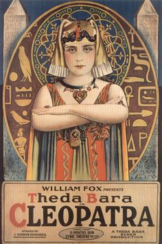 an old movie poster with a woman wearing a headdress and holding her arms crossed