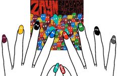 Album Nails, 1d Nails, Band Nails, Cherry Nails, Inspired Nails, Nail Patterns, Nail Paint