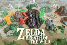 the zelda breath of the wild board game is shown in full color and texture