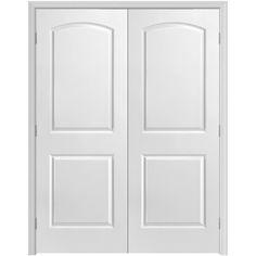 white double doors with two side panels