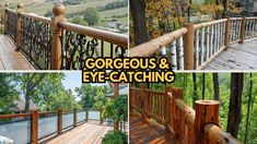 there are pictures of the deck and railings