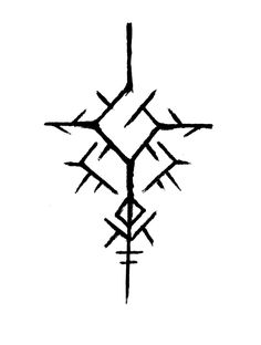 a black and white drawing of a snowflake with lines on it's side