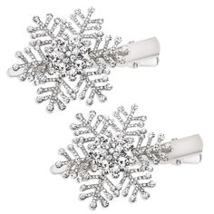 PRICES MAY VARY. Snowflake Hairclip. This gorgeous hair clip is full of stunning cubic zirconia rhinestone snowflake, creating high wattage sparkle!bottom with big silver alligator clip. In this snowy season , bring the coolest and style to become the snow princess with these sparkle rhinestone snwoflake hair clips. Snowflake 1.2' wide,Metal alligator clip 2.5' long and 0.4'wide. This brilliant crystal snowflake hair clips is perfect to add to your Christmas or holiday party,winter wedding,or an Vintage White Christmas, Snowflake Hair, Loose Curly Hair, Rhinestone Snowflake, Thick Natural Hair, Snowflake Jewelry, Evening Hairstyles, Snow Princess, Crystal Snowflakes