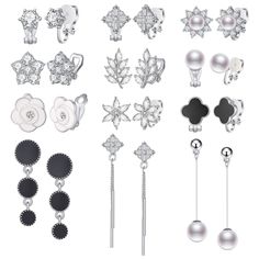 PRICES MAY VARY. 【Earrings & Versatile Styles】: Price for 12 pairs Non Piercing Earrings Set in all. You will get 12 models with silver tone at a time. So many different options. Bring you a wonderful life. 【Unique & Minimalist Earrings】: Long Bar Earrings set, minimalist earrings, dangle earrings, pearl earrings, gold folwer earrings --- All you want is here, you will happy to got this pack of earrings. 【Hypoallergenic Earrings】: High quality materials, made of eco-friendly material, nickel fre Earrings For Teens, Long Bar Earrings, How To Draw Ears, Pearl Earrings Gold, Magnetic Earrings, Jewelry Design Drawing, Fashion Design Collection, Piercing Earrings, Earrings For Girls