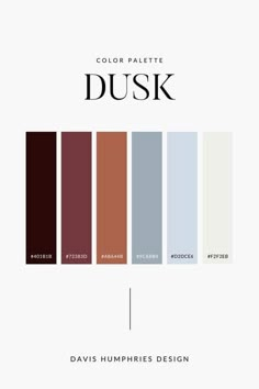 the color palette for dusk