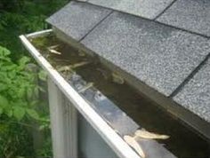 the gutter is leaking water into the roof