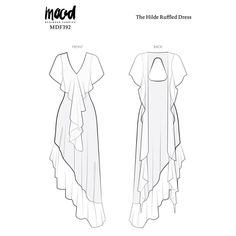 the sleeveless dress is designed to be asymmetrically shaped and draped over