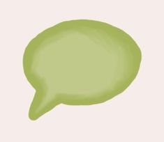 a green speech bubble on a white background