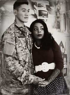 Gorgeous interracial military couple #love #ambw #bwam #blasian