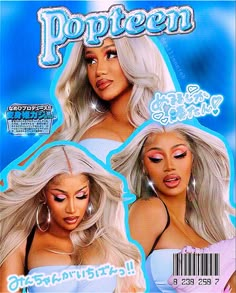 the cover of popteen magazine features two women with blonde hair