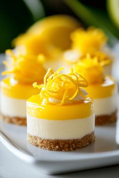 Jump into the zesty world of mini lemon cheesecakes, where creamy goodness awaits—discover how to elevate your dessert game! Lemon Cheesecakes, Mini Tart Shells, Mini Lemon Cheesecakes, Cheese Cake Recipe, Mini Recipes, Easy Desserts Recipes, Lemon Cheesecake Recipes, Mini Torte, Bite Size Desserts