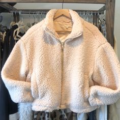 La Hearts Super Soft Teddy Bear Jacket Size M/L. Purchased At Pacific Sun. Just Too Big For Me. Big Fluffy Jacket, Cute Cream Outerwear, Cute Cream Long Sleeve Outerwear, Teddy Clothes, Cute Beige Long Sleeve Outerwear, Cute Long Sleeve Beige Outerwear, Cute Coats For Women, Cute Beige Outerwear For Spring, Fluffy Jacket Aesthetic