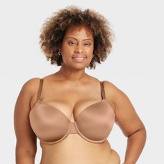 Add a versatile piece to your collection of intimates with this Demi T-Shirt Push-Up Bra from Auden™. This demi T-shirt bra is made of soft, stretchy knit fabric for a flexible fit that moves with you, while the opaque lining provides extra coverage. Light-lift push-up molded cups provide you with a comfortable, flattering fit, and underwire adds the right support. Plus, the adjustable straps and back hook-and-loop fastener help you to find the perfect fit for you. Auden™: Comfort true to every Toffee Crunch, Open Bra, Bra Measurements, Plunge Bra, Bra Shop, T Shirt Bra, Bra Styles, Bra Cups, Push Up Bra