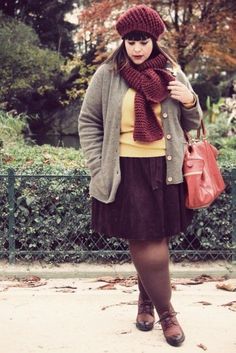 Beanie Outfit, Plus Size Winter Outfits, Chic Winter Style, Winter Skirt Outfit, Plus Size Winter, Plus Size Cardigans, Fashion Trends Winter, Outfit Trends