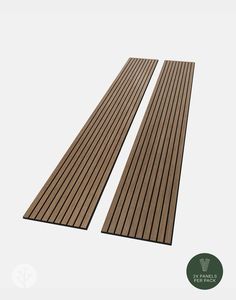 two brown wooden planks sitting next to each other