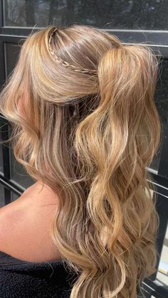 Cute Prom Hairstyles, Simple Prom Hair, Ball Hairstyles, Hoco Hairstyles, Dance Hairstyles, Prom Hairstyles For Long Hair, Blonde Hair Inspiration, Peinados Fáciles Para Cabello Corto