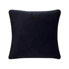 a black pillow on a white background