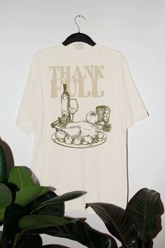 Show off your love for everyone's most thankful Holiday, Thanksgiving, in this cozy oversized tee!- Features a Thanksgiving dinner in brown ink with the words "Thank-Full" in a tan ink- Screen print transfer that is individually heat pressed onto each tshirt- Super soft, vintage wash t-shirt that gets softer with each wash- 100% Cotton- Oversized fit- Sizing translation: XS/S - L , S/M - XL , L/XL - 2XL , 2XL/3XL - 3XL**due to screens & filters color may vary from pictures** Screen Print Transfer, Marketing Cookies, Print Transfer, Oversized T Shirt, Oversized Tee, Thanksgiving Dinner, Christmas 2024, Free Giveaway, Oversized Tshirt