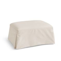 a white ottoman cover on a white background