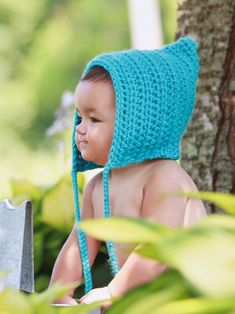 Turquoise blue pixie elf hat by Two Seaside Babes Hospital Outfit, Elf Hat, Cute Photography, Crochet Baby Booties, Gifts For New Parents, Baby Booties, New Parents, Photography Props, Baby Hats