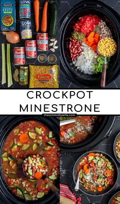 the crockpot minestone is ready to be eaten