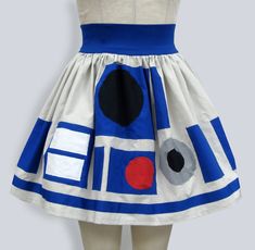 a dress made to look like a robot from the movie, r2d2