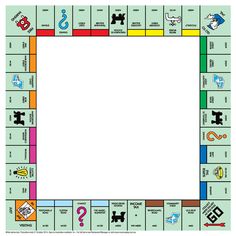 a monopoly board game with the numbers and symbols for each player to complete their name