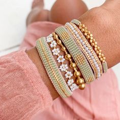 SEMI-PRECIOUS STONES BRACELETS – Page 8 – IBU Jewels Beige Bracelet, Green Star, Star Bracelet, Miyuki Beads, Colorful Bracelets