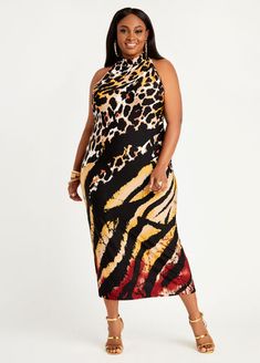 Looking for jaw-dropping, figure-hugging action? Go all out this season in one of my sexy plus size bodycons like this stunning, sure to turn heads plus size halter dress. Party Midi Dress, Halter Bodycon Dress, Animal Print Fashion, Midi Dress Party, Date Night Dresses, Line Store, Bodycon Midi, Midi Dress Bodycon, Night Dress