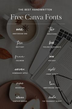 the best handwritten free canva fonts for any type of text or image