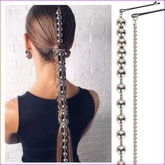 PRICES MAY VARY. E Suit: includes 2 hair extension chains, 1 for each style; Can meet the needs to create a shape, can be matched with different styles of Peng overcome, dresses, shirts, coats, etc. Use: The method is simple, first braid the hair, then open the bobby pin to wear directly on the hair. No other auxiliary tools are needed; You can adjust the number and position of bobby pins according to your hair size and style needs. Material: high quality zinc alloy, one character design with cl Hair Chain Jewelry, Hair Chain Wedding, Hair Accessories Braids, Bohemian Hair Accessories, Chain Headband, Braid Jewelry, Hair Chains, Bridal Wedding Hair, Bohemian Hairstyles