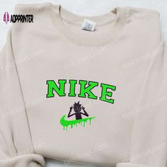 Rick Sanchez x Nike Cartoon Embroidered Sweatshirt: Best Gift for Family Rick and Morty Embroidered Shirt Nike Cartoon, Nike Hoodies, Nike Inspired, Embroidered Apparel, Cute Nike Outfits, Grey Goose, Nike Sweaters, Ski Doo, Cute Shirt Designs