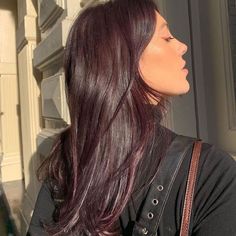 Colour For Black Hair, Best Colors For Black Hair, Hair Color Inspiration Brown, 2023 Hair Color Trends For Indian Women, Light Plum Brown Hair, Colors Hair Ideas, Plum Dark Hair, Deep Purple Brown Hair, Hair Colour Inspo For Black Hair