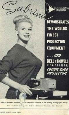 an advertisement for the bell & houlier film project featuring a woman holding a camera